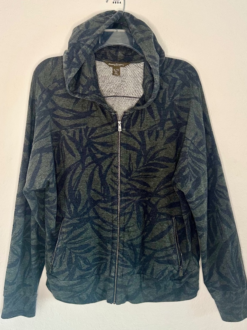 Tommy Bahama Palm Leaf Full-Zip Hoodie Sweatshirt, Size XL